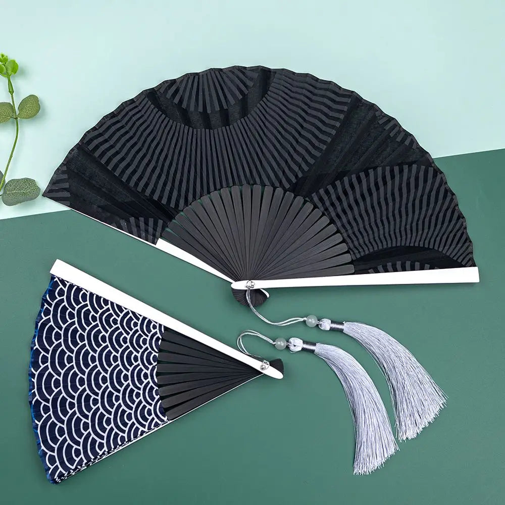 Aluminum Alloy Big Bone Ancient Style Folding Fan Cool and Durable Summer Carry Hanfu Qipao Dance Fan Oasis Select