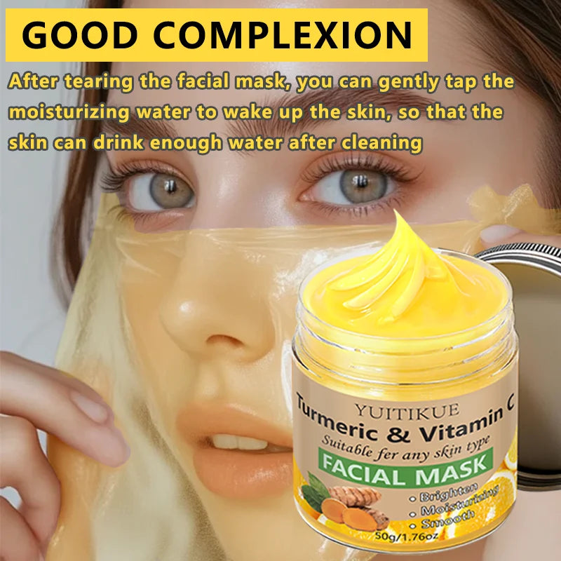 YUITIKUE Turmeric & Vitamin C Face Mask – Brighten & Glow