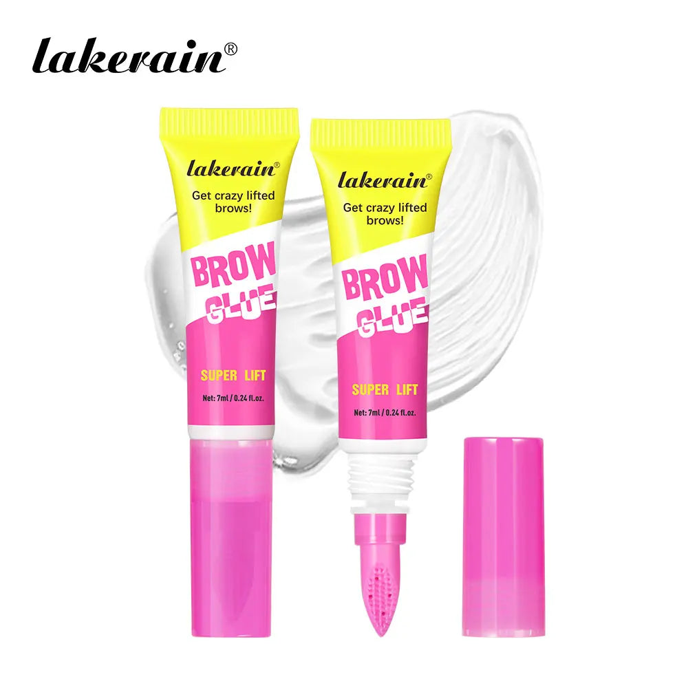 Super Lift Brow Glue Lamination Gel Crazy Lift Brow Long-lasting Strong Hold & Built-In Styling Comb Clear Eyebrow Gel Cosmetics Oasis Select 2 pcs
