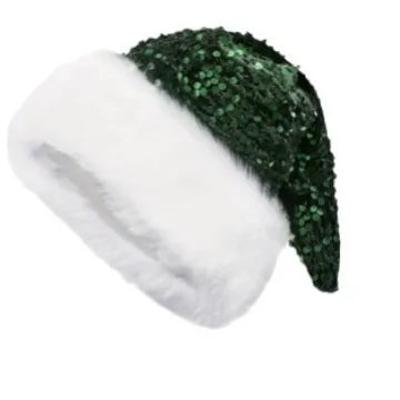 Sequined Christmas Hats Party Headwear Photo Props Adults and Children Enlarged and Thickened Christmas Oasis Select