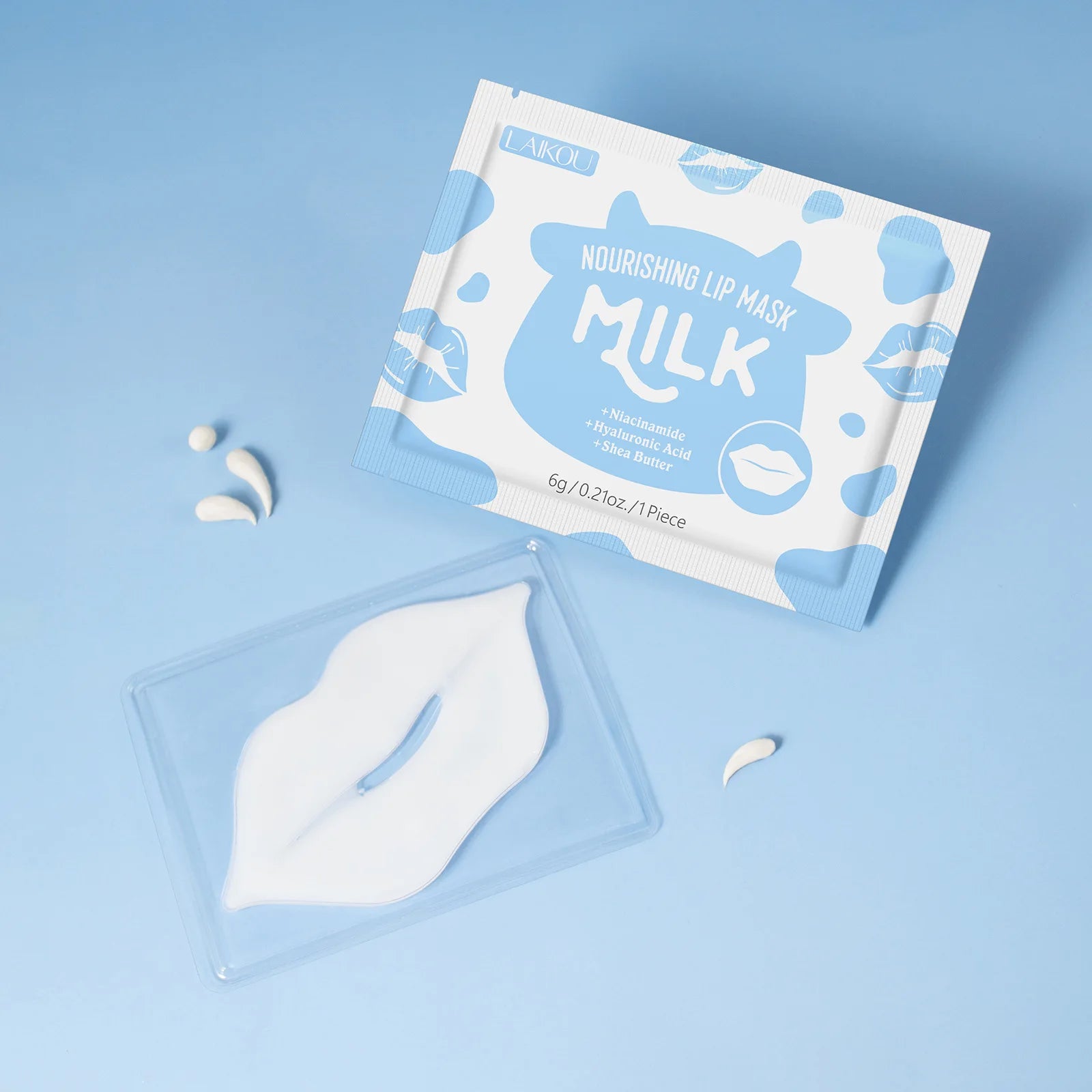 Laikou Milk Lip Mask Hydrating Repair Remove Lines Blemishes Lighten Lip Line Collagen Gel Lips Pad Patches Skin Care Product Oasis Select