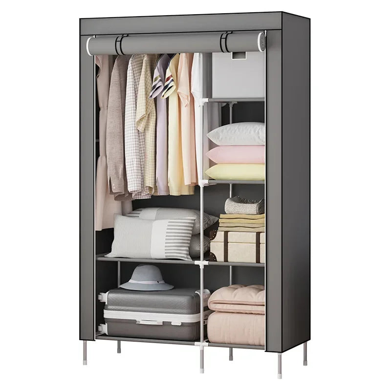 Multi-functional Wardrobe Home Bedroom Rental Room Storage Dormitory Cabinet Folding Wholesale Simple Cloth Wardrobe Durable Oasis Select