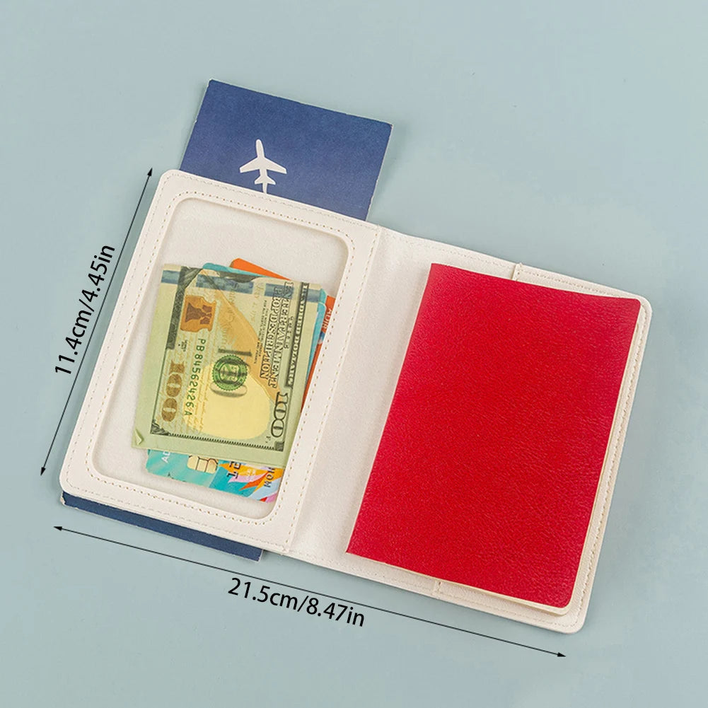 PU Leather Passport Cover | Cartoon Travel Document Holder