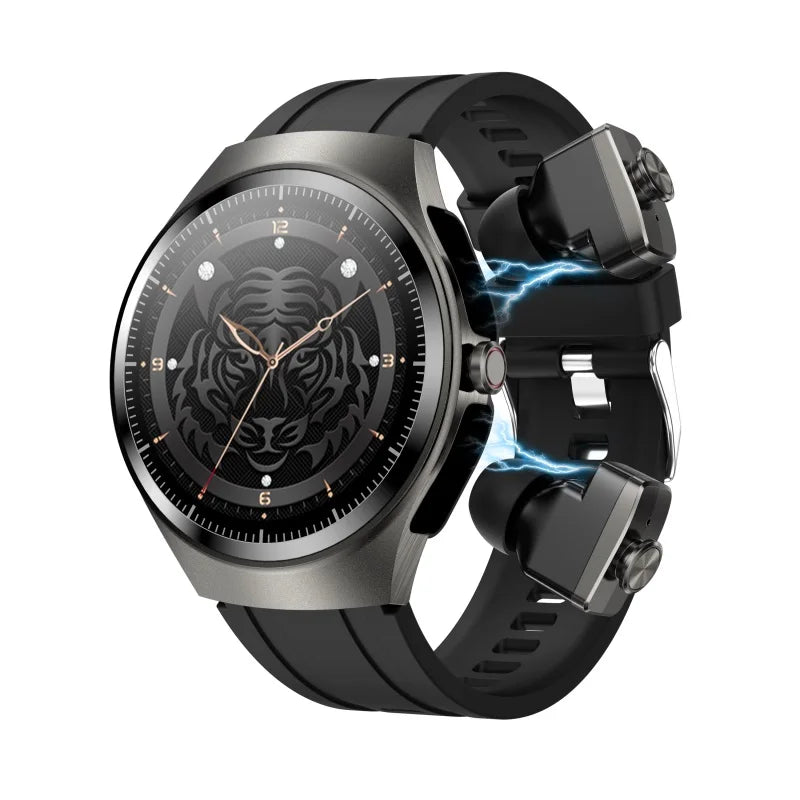 Music Smartwatch With Built-in Headphones 1.43-inch AMOLED HD Screen Heart Rate Health Monitoring Men's Watch Women Sports Modes Oasis Select BKBKS
