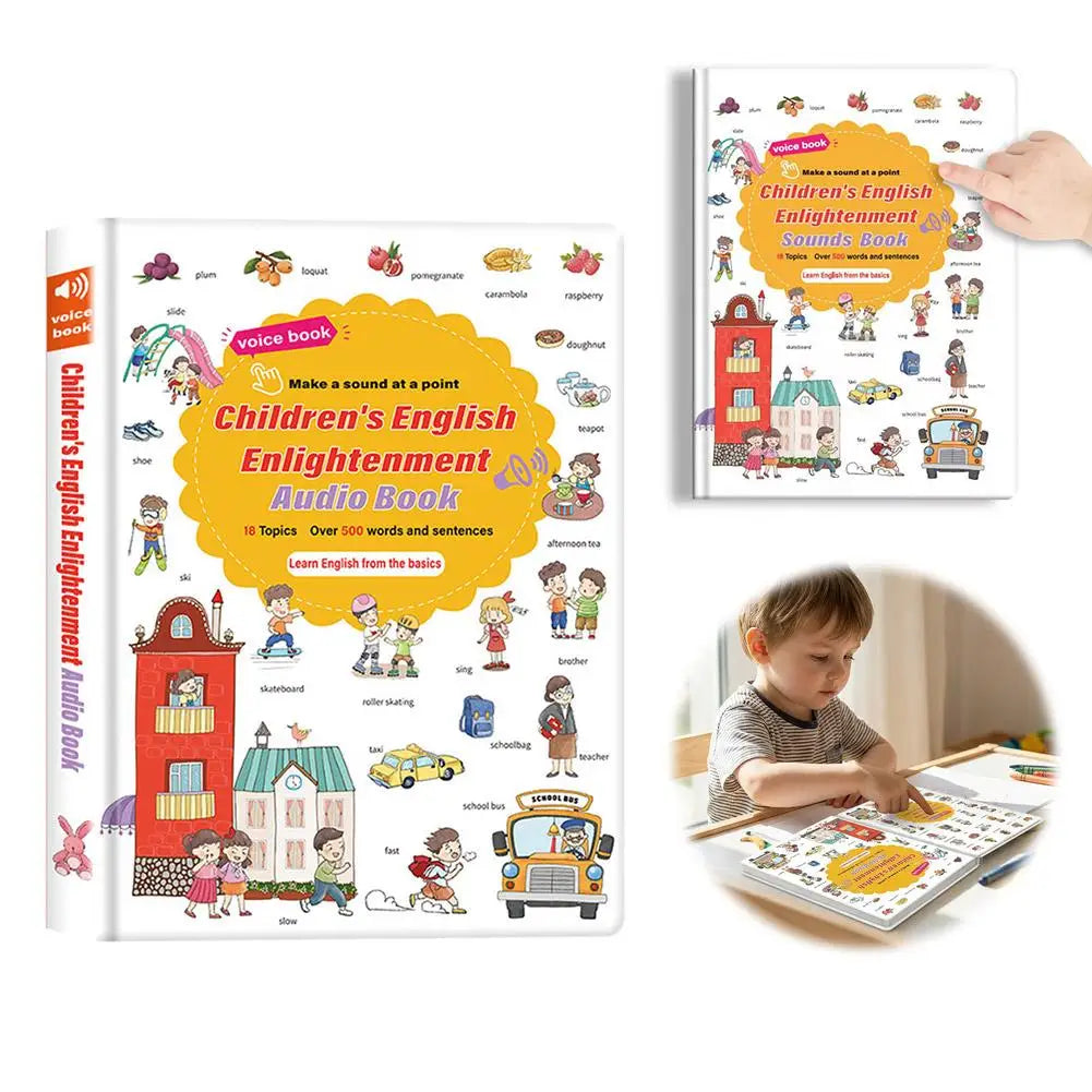500+ Words Audio Learning Book Early Education Learning Machine Interactive Point-and-read Sound Book English Words Oasis Select 1pc