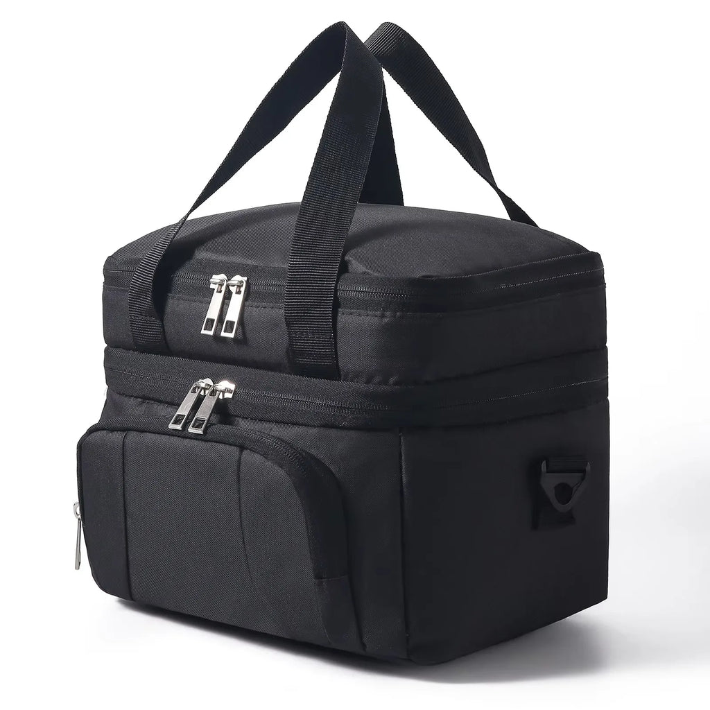 Double-Layer Insulated Lunch Bag – Waterproof Thermal Tote with Adjustable Strap