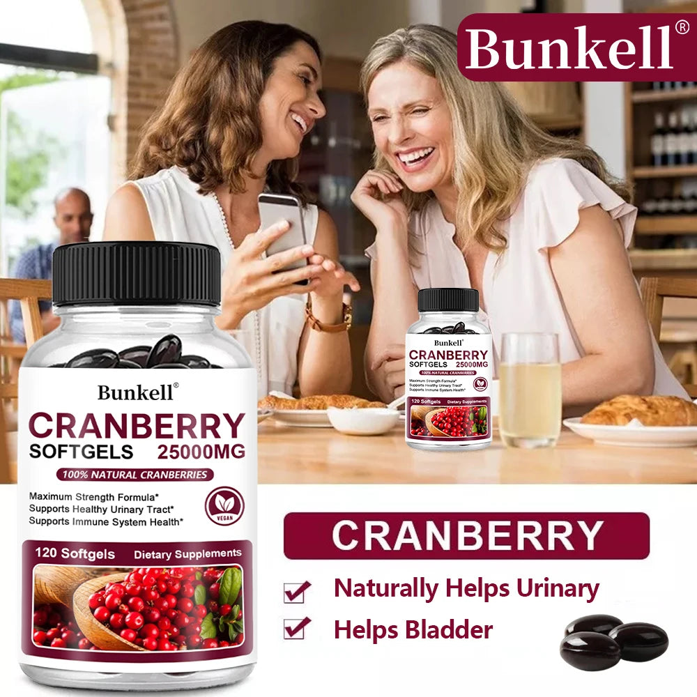 Cranberry Capsules 25,000mg + Vitamin C | Urinary Tract Health Herbal Health Supplement Oasis Select
