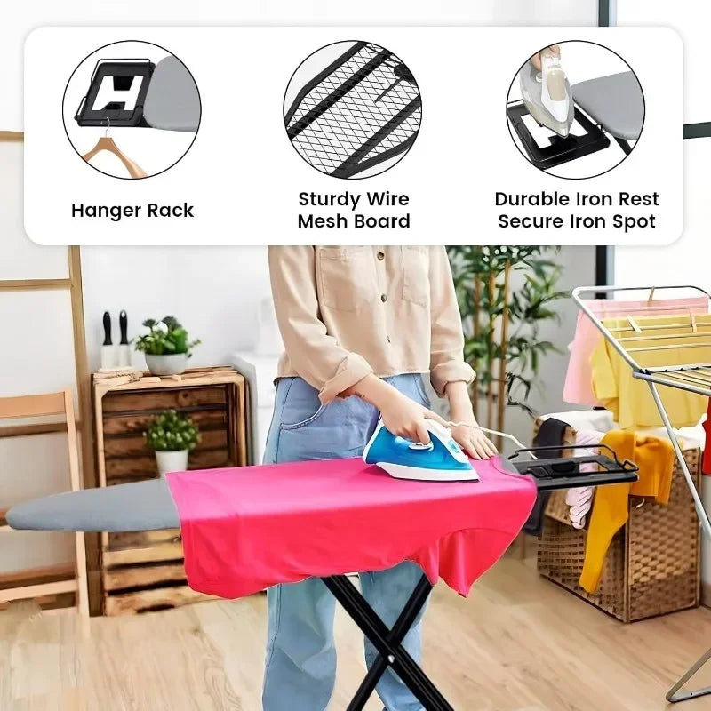 Portable Folding Ironing Board MultiFunction Hardware Series Ironing Board Home Accessories Folding Ironing Board 110x31x86cm Oasis Select