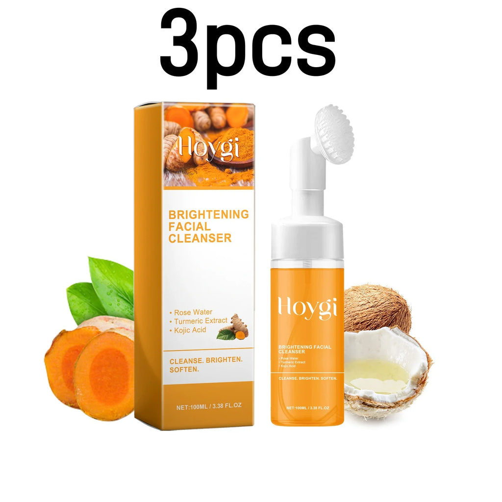 Hoygi Turmeric Foaming Facial Cleanser – Brightening Oil Control Foaming Facial Cleanser Oasis Select 3pcs