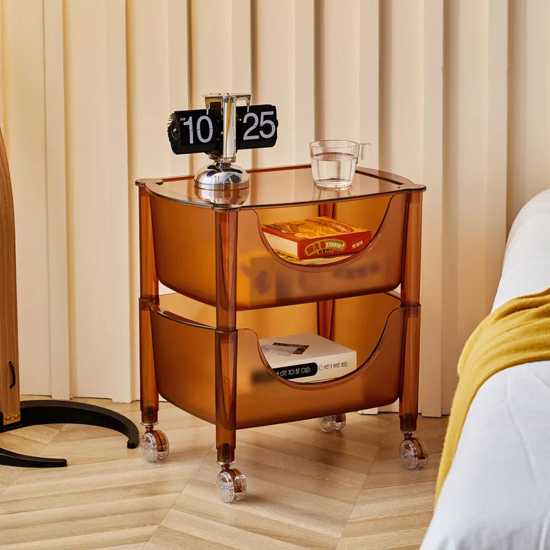 Creative acrylic multi-layer removable shelves ins bedroom kitchen trolley bathroom storage cabinet Oasis Select