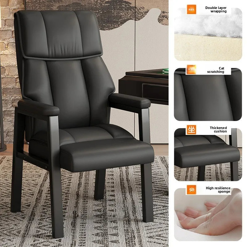 Mahjong Chair Chess Room Seat Comfortable Office Chair Sedentary Conference Chair Oasis Select DARK GRAY