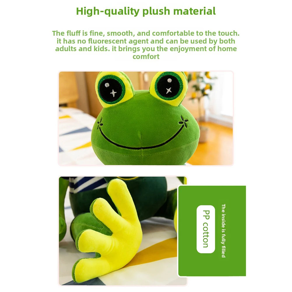 Green Frog Plush Toy – Soft Couple Stuffed Animal Gift 35cm