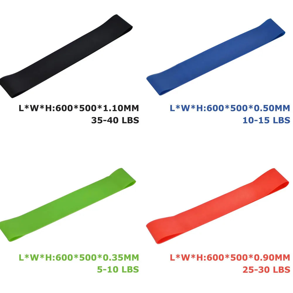 1/3/4Pcs Resistance Bands Yoga Band Fitness Exercise Training Hip Tension Band Leg Squat Dance Elastic Loop Stretch Band Oasis Select mix 4pcs 1