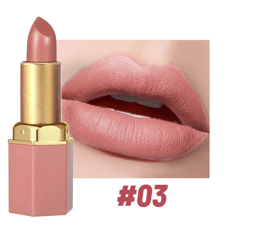 SAM SUGAR Gold Bar Glitter Lipstick – 6 Shades, Long Lasting