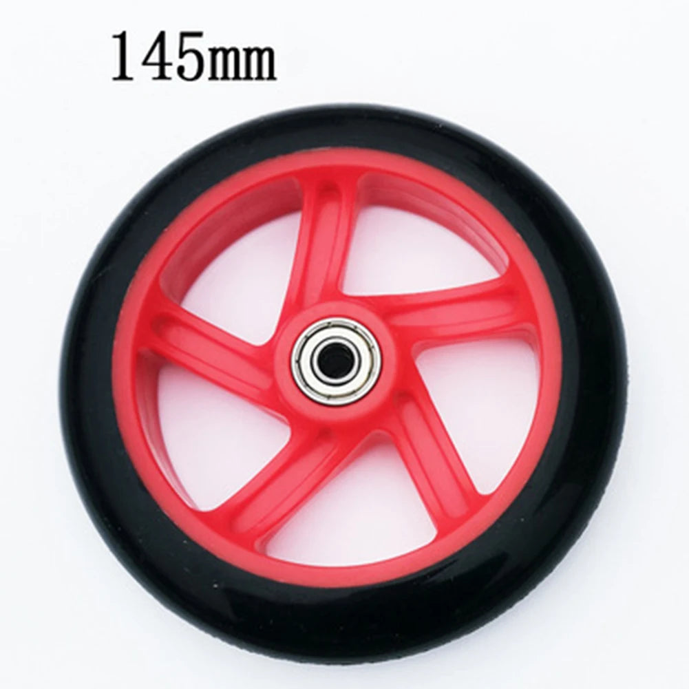 Wheel Scooter Wheel 6 Inch 6In Wheel Accessories No Noise No Slip Push/Kick/Stunt Replacement Scooter Front Wheels Oasis Select black-red