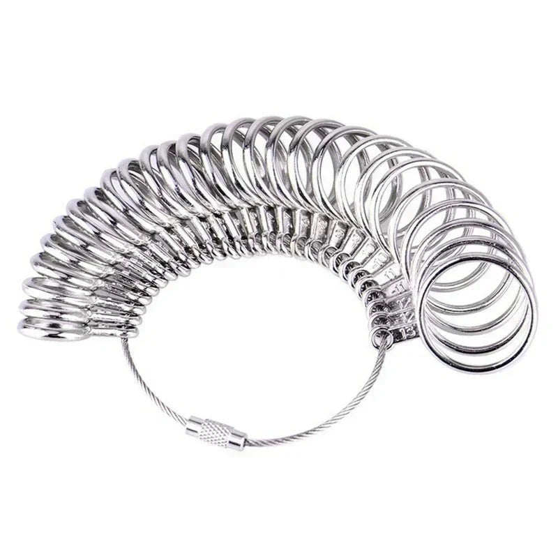 Metal Ring Sizer Measuring Tool Set Gauge Mandrel Stick Finger Tool Jewelry Making Equipments Accessories Oasis Select A