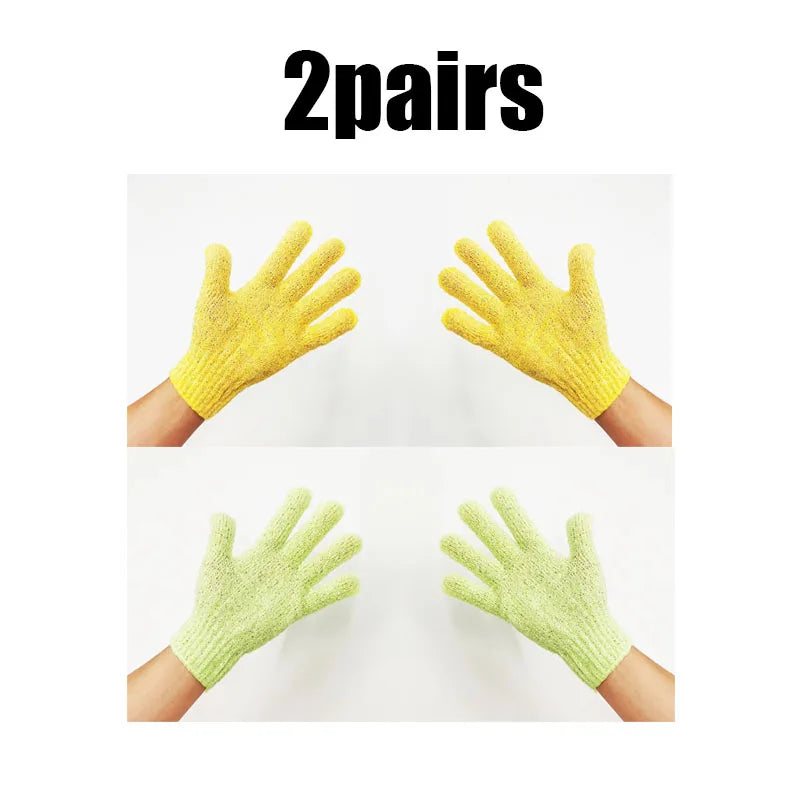 1 2 3pairs Body Cleaning Gloves Washcloth Soft Brush Home Hotel