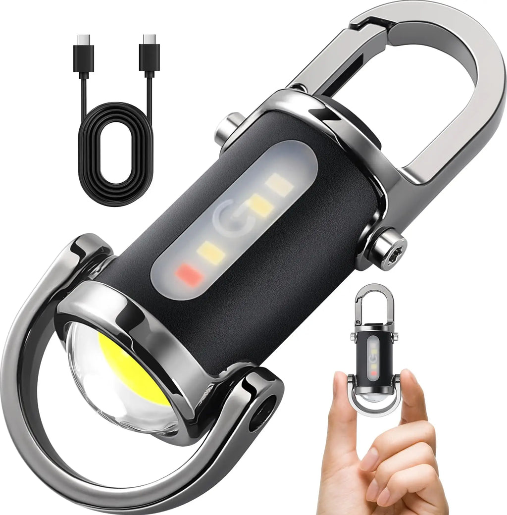 Mini USB Rechargeable LED Flashlight Keychain Portable Waterproof Camping Pocket Lamp Keyring Hanging Light Outdoor Gear Oasis Select B Style