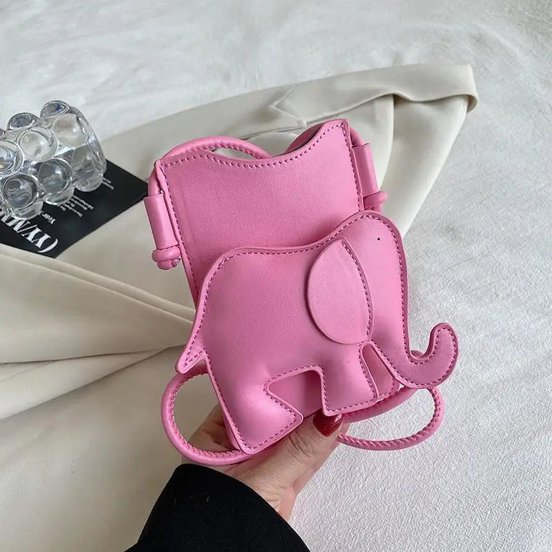 Elephant Mini Crossbody Bag – PU Leather Coin Purse for Women