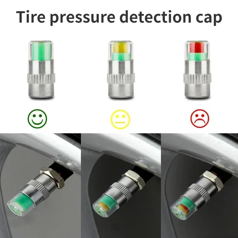 Tire Pressure Valve Caps Easy To Read Sensor Indicator Valve Stem Caps for Automotive Cars Trucks SUVs Oasis Select