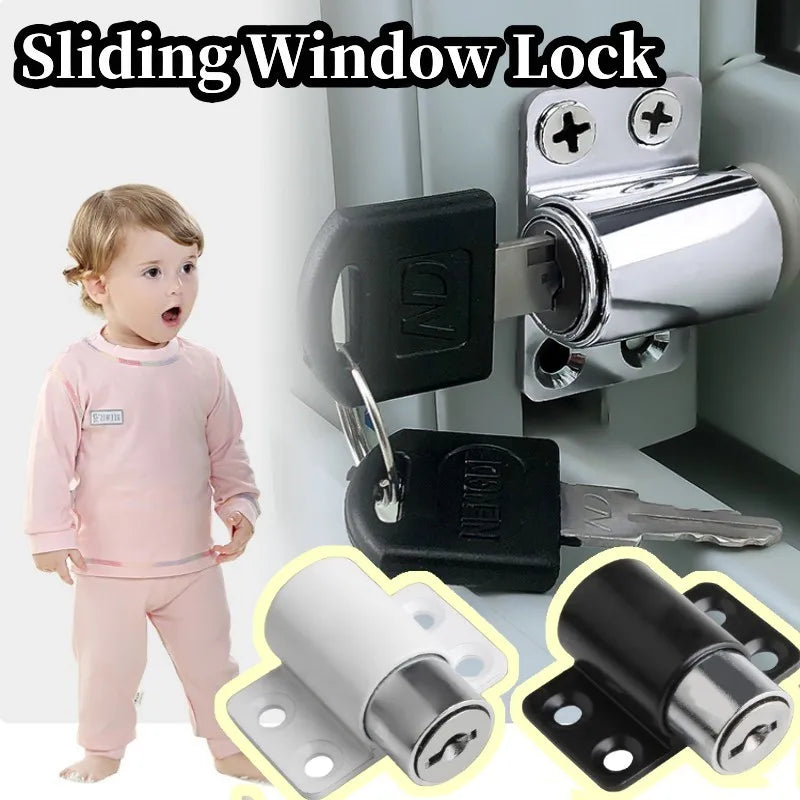 1 Pcs Adjustable Window Lock Stopper Safety Locks for Kids and Pets Anti-theft Door Lock Sliding Window Lock Hardware Oasis Select