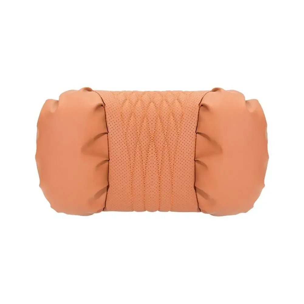 Nappa Leather Car Headrest & Lumbar Support Pillow Set