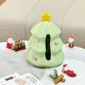 Creative Ceramic Tissue Box Christmas Tree Festive Atmosphere Tissue Box Napkin Box Table Decoration Restaurant Storage Oasis Select tissue box