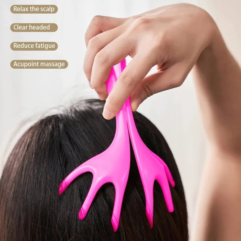 Woman Portable Frog Claw Shape Manual Head Massage Claw Massage Scalp Roots Comfortable and Does Not Hurt The Scalp Oasis Select