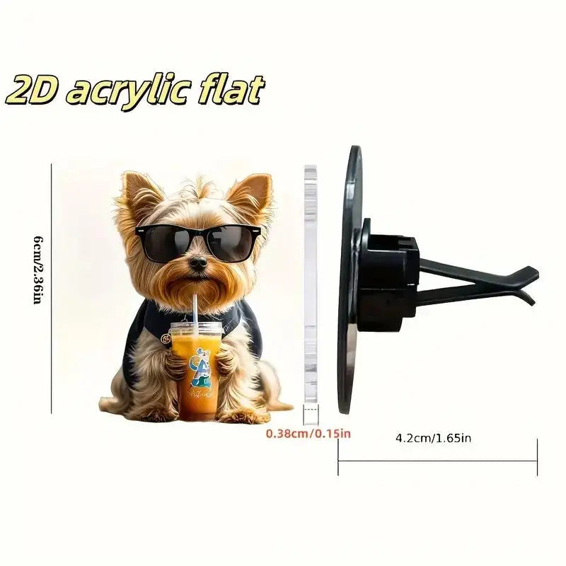 Acrylic Car Vent Clip Aromatherapy Air Freshener Holder 2D Decorative Clip For Car AC Vents Oasis Select