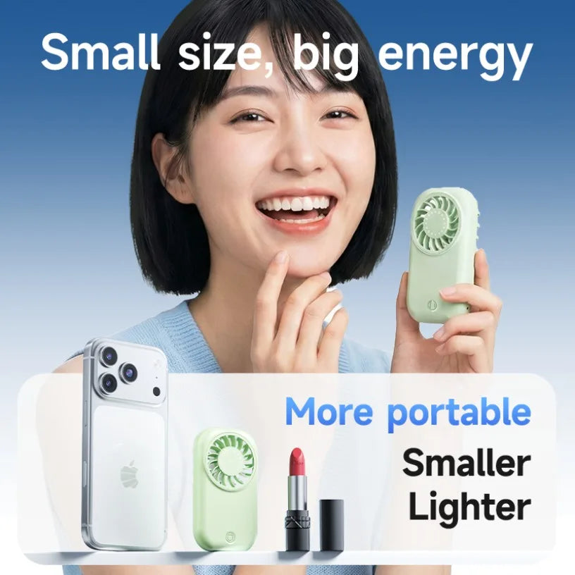Mini Portable Handheld Fan 5-Speed 11000RPM Turbo Rechargeable Personal Cooling Fan for Travel Outdoor Turbo Handheld Fan Oasis Select