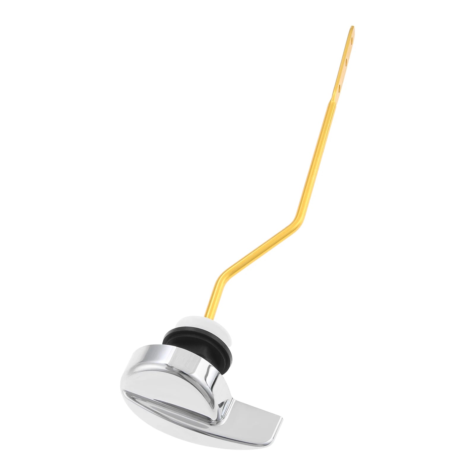Rust-Proof Chrome Toilet Handle – Side-Mount Curved Lever