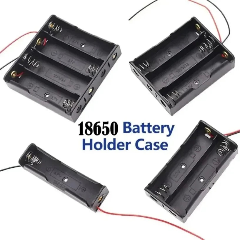 Battery Storage Case for 3pcs 18650 Batteries Holder Box Container 1/2/3/4 And2 Slots ON/OFF Switch DIYCell Plastic Container Oasis Select