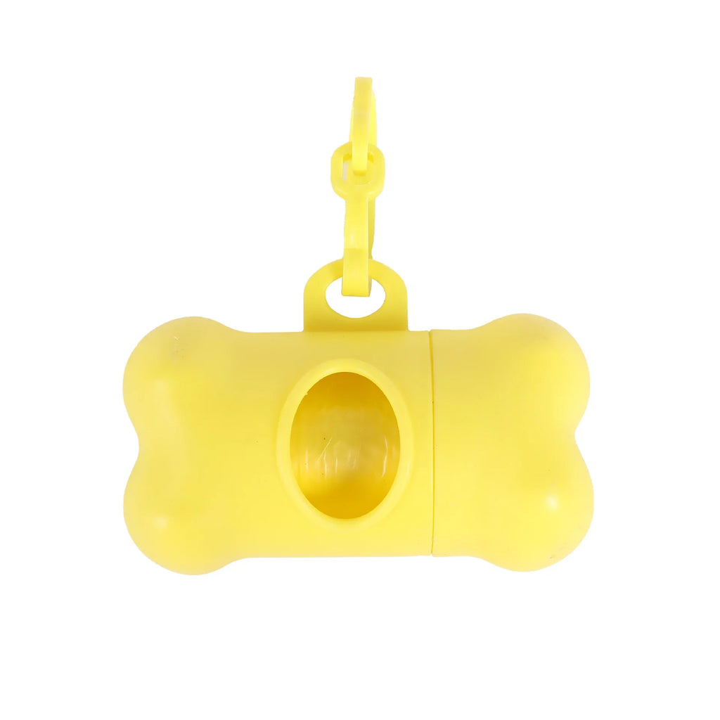 1/2/3/4/10pcs Bone Shaped Pet Garbage Bag Dispenser for Dogs Carrying Cleaning Supplies When Going Out Oasis Select yellow-1pc