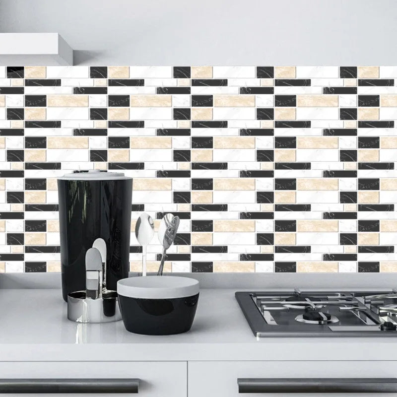 Wall Stickers Home Renovation Crystal Tiles Self-adhesive Flooring Kitchen Oil Resistant Decorative Tiles Material PVC Oasis Select