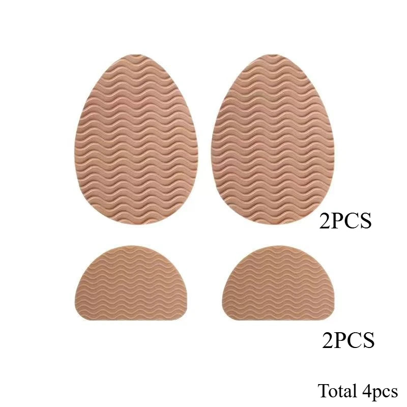 4 pieces of anti slip rubber shoe sole pads - can enhance stability, noise reduction, and protect shoe insoles Oasis Select Khaki