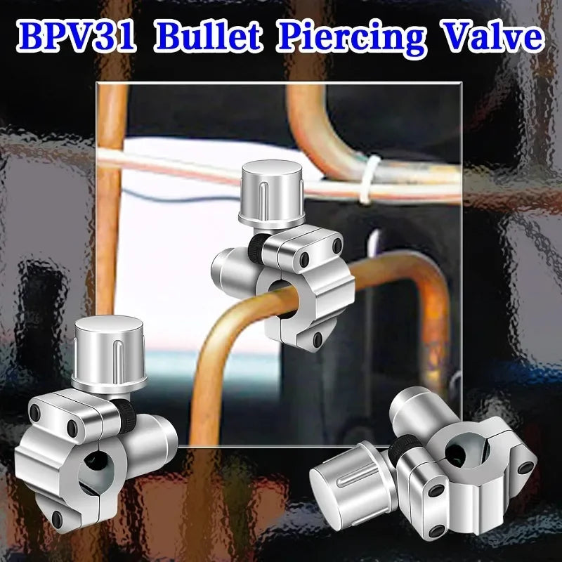Refrigerator Puncture Valve BPV-31 Cartridge Piercing Valve Line Tap Valve For HVAC Air Conditioner Line Tap Faucet Valve Oasis Select