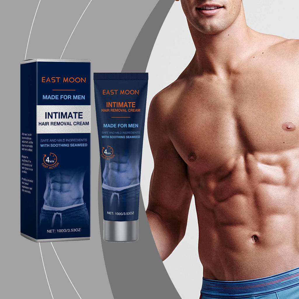 East Moon Men's Hair Removal Cream – Gentle Body Depilatory 100g Hair Removal Cream Oasis Select