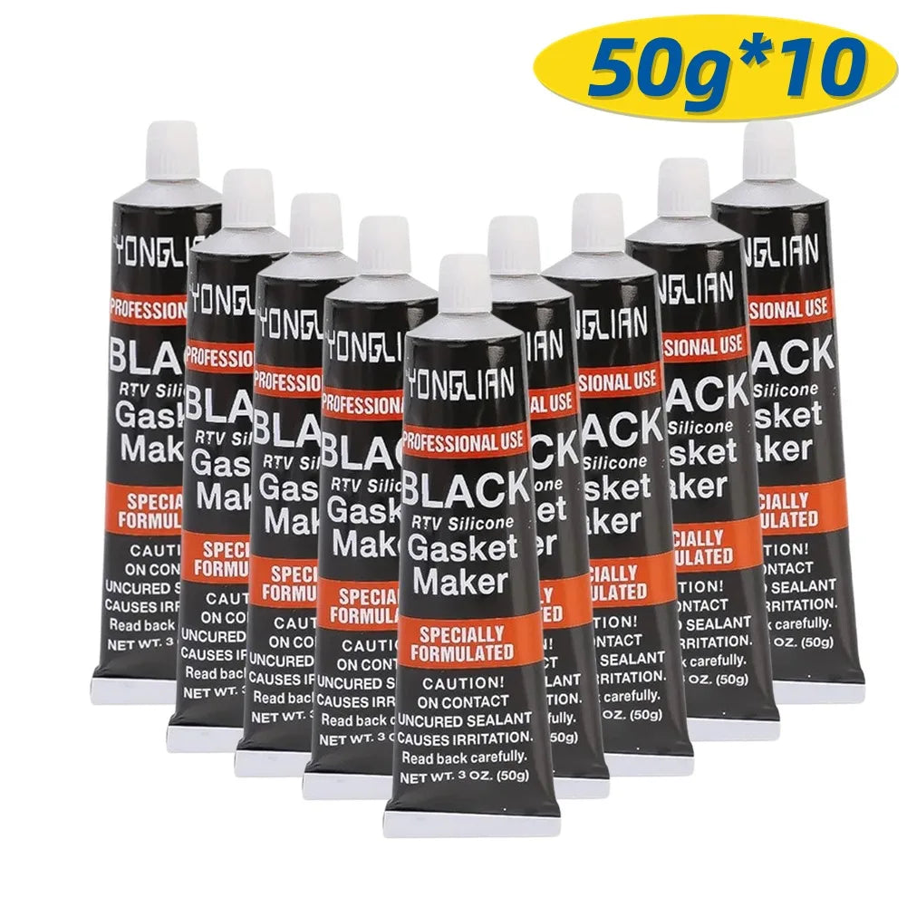 Black RTV Silicone Gasket Maker | High-Temp Engine Sealant Engine Gasket Sealant Oasis Select 10x50g