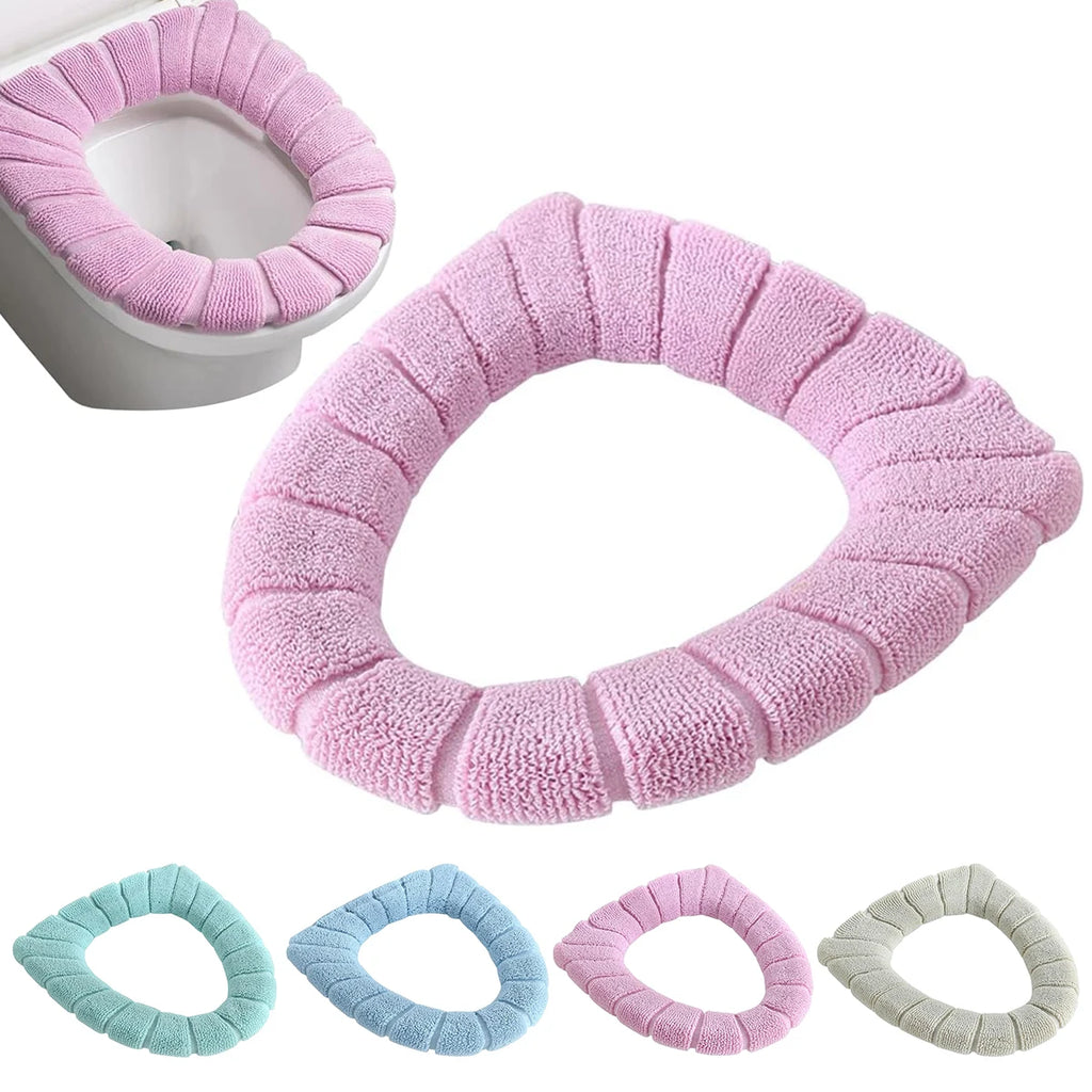 Washable Toilet Seat Cover – Stretchable Cushion Pad for Bathroom, Reusable Washable Soft Mat, Universal Fit Cold Weather Oasis Select