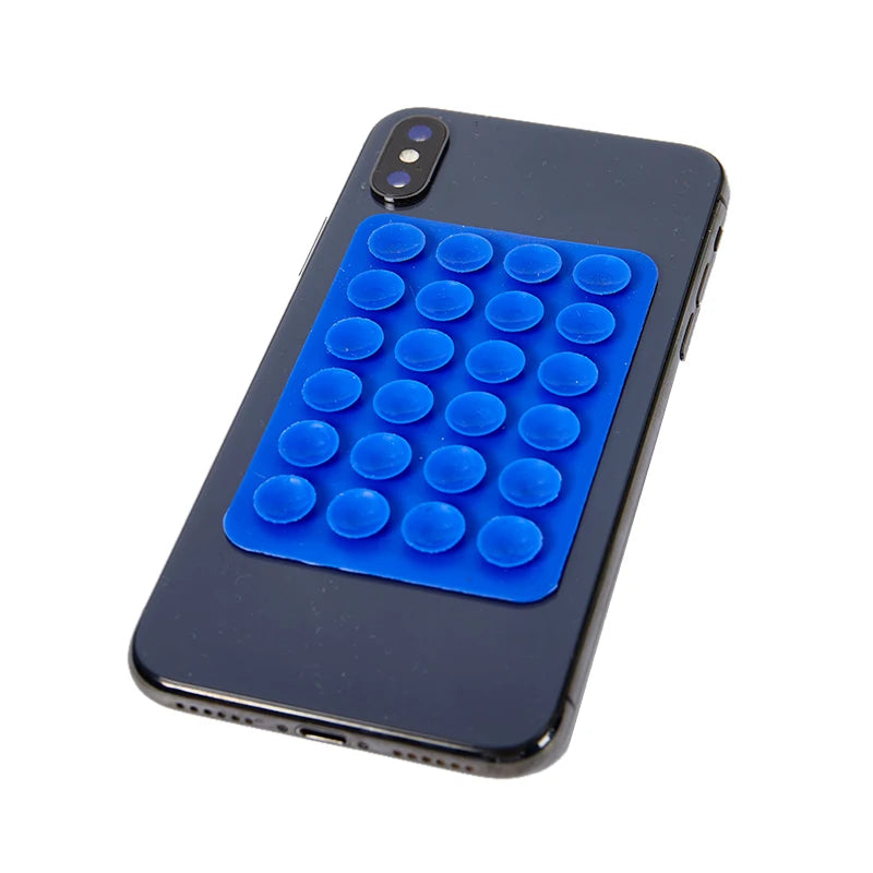 6pcs Multifunctional Mobile Phone Silicone Suction Cup 24 Square Mobile Phone Single-Sided Case Anti-Slip Holder Mount Suction Oasis Select