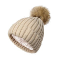 Adult soft knitted hat with no brim, reverse mouth hat, satin lining, wool ball hat, warm knitted hat without label Oasis Select 3