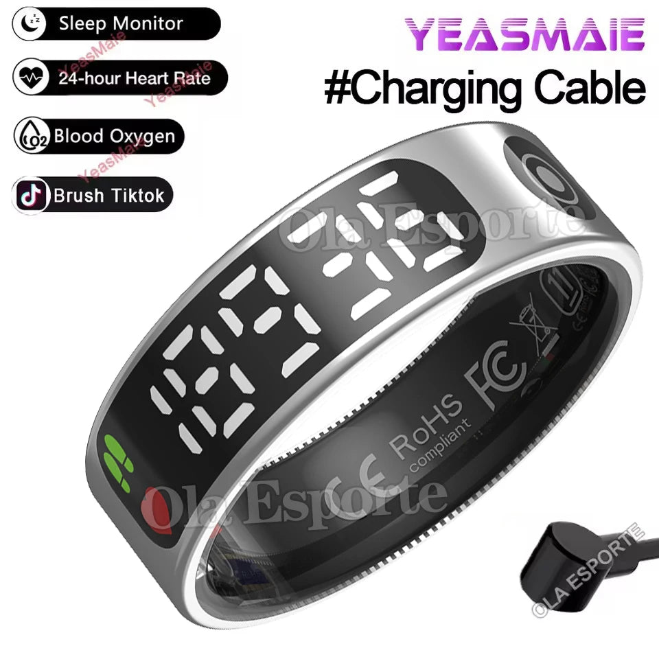 Smart Ring LED – Heart Rate, SpO₂ & Sleep Tracker | 5ATM