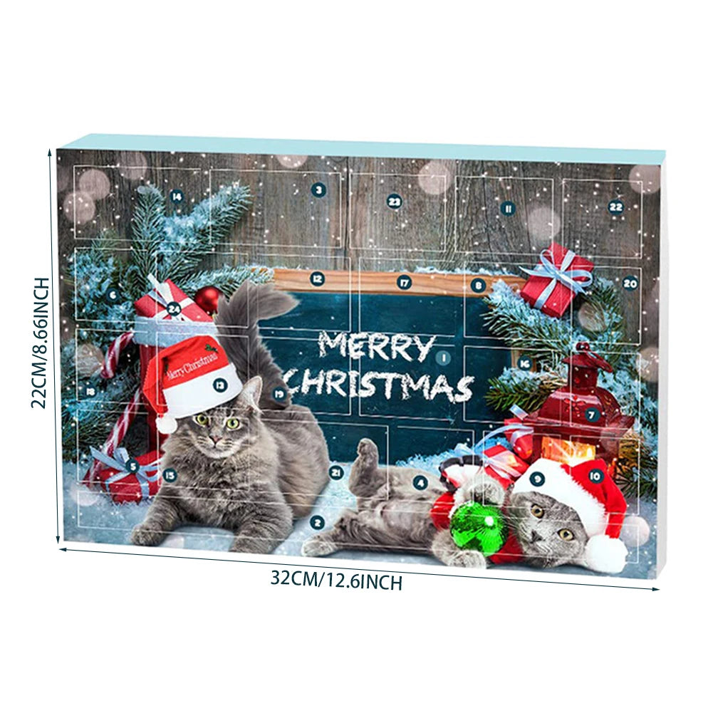 24-Piece Christmas Cat Toy Advent Calendar | Holiday Gift Set