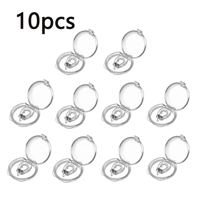 Silicone Magnetic Anti Snore Stop Snoring Nose Clip Sleep Tray Sleeping Aid Apnea Guard Night Device with Case Anti Ronco Oasis Select 10pcs