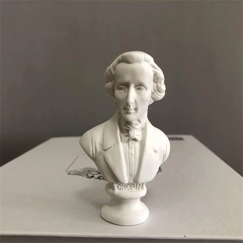 Nordic Style Gypsum Portraits Plaster Bust Statue Greek Mythology Figurine Famous Sculpture Desktop Ornament Drawing Practice Oasis Select Chopin