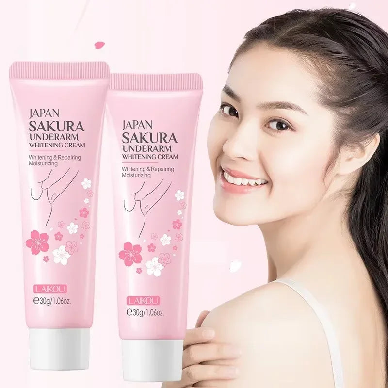 Laikou Sakura Underarm Cream Knee Buttocks Dark Skin Improve Melanin Pigmentation Korean Skin Care Product 30g Oasis Select 2pcs