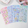4 Pcs/Set 3D Solid Relief Cute Chickadee Sticker Japanese Kawaii Animal Decal for Kids DIY Craft Scrapbook Oasis Select 4pcs
