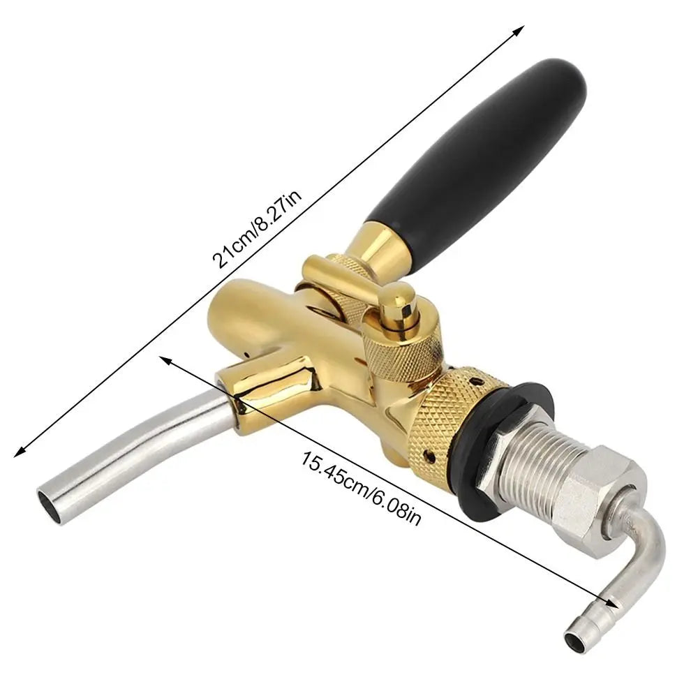 9-Piece G5/8 Beer Tap Faucet | Brass & Stainless Steel Keg Set