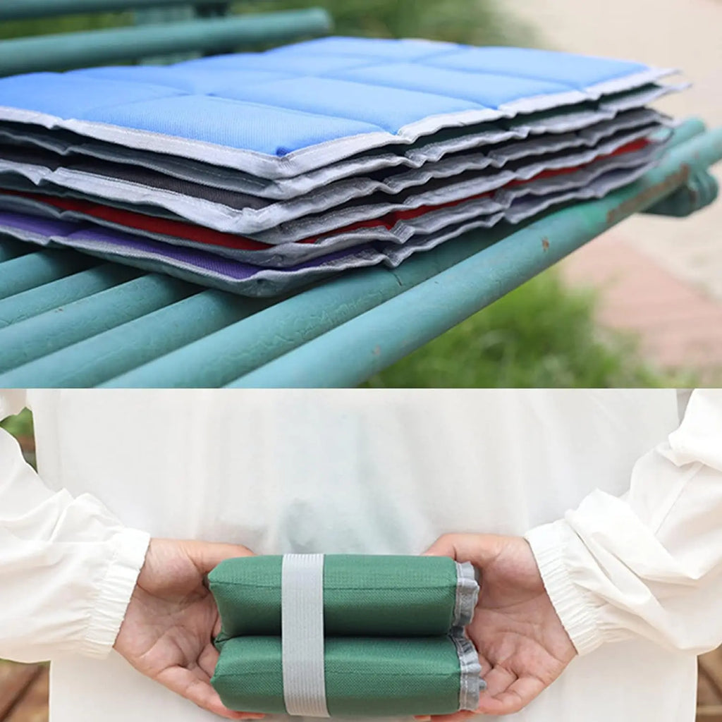 2pcs Durable picnic cushion outdoor portable cushion chair cushion moisture-proof cushion camping cold-proof foldable waterproof Oasis Select