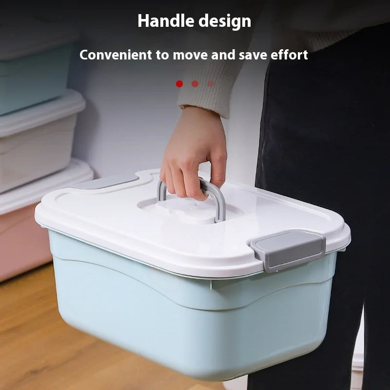 Large 60L Foldable Plastic Storage Bin with Lid & Handles Foldable Storage Bin Oasis Select